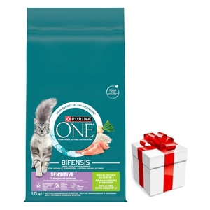 Purina One Sesitive Truthahn & Reis Katzenfutter für Erwachsene 9,75 kg + Überraschung für die Katze