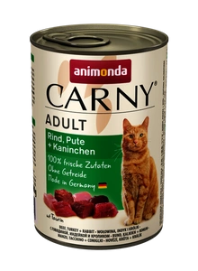 Animonda Cat Carny Adult Rind, Pute und Kaninchen 12x400g