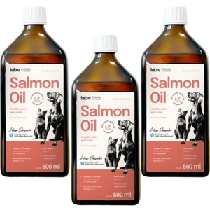 Lab-V 100% Lachsöl für Hunde und Katzen jeden Alters 3x500ml kaltgepresst