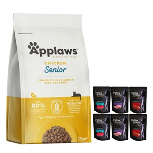 Applaws Trockenfutter für Katzen Senior 7.5kg + Dolina Noteci Premium MIX 6x85g