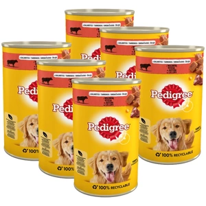 PEDIGREE Adult Dose 6x1200g - Nassfutter für Hunde mit Rindfleisch in Gelee