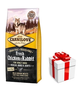 Carnilove Fresh Chicken Kaninchen Adult 12 kg + Überraschung für den Hund
