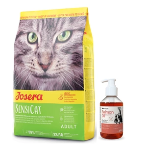 JOSERA SensiCat 10kg + LAB V Lachsöl für Hunde und Katzen 250ml