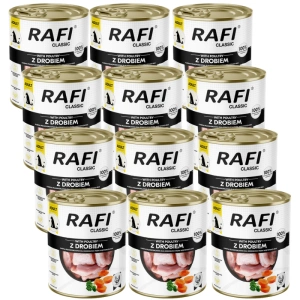 DOLINA NOTECI Nassfutter für Hunde Rafi Classic mit Geflügel 12x800g