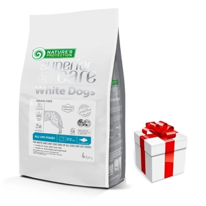 Nature's Protection Superior Care White Dogs Grain Free White Fish All Sizes and Life Stages 4kg + Überraschung für den Hund