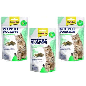 GIMCAT NUTRI POCKETS Katzenminze Leckerli 3x60g