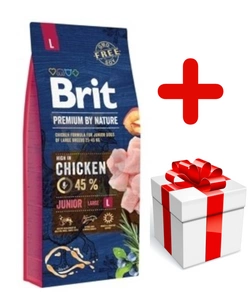 BRIT Premium By Nature Junior L 15kg + Überraschung für den Hund