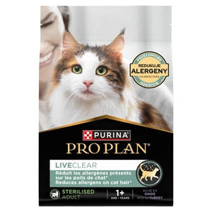 PRO PLAN LiveClear Futter für ausgewachsene Katzen nach der Sterilisation, reich an Truthahn, 2,8 kg