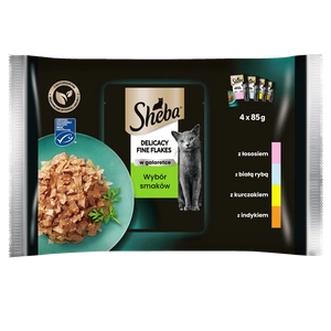 SHEBA Beutel 4x85g Fine Flakes in Jelly- Nassfutter für Katzen in Gelee
