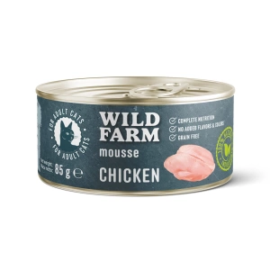 WILD FARM Mousse Huhn 85g - getreidefreies Mousse für Katzen