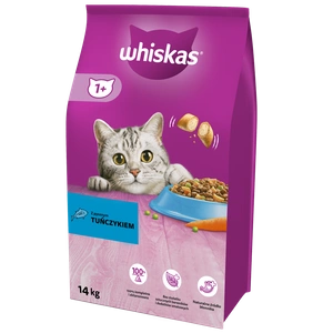 WHISKAS Adult 14 kg - Trockenfutter für ausgewachsene Katzen, mit leckerem Thunfisch