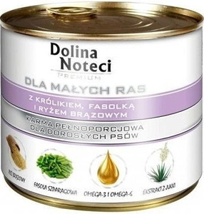Dolina Noteci PREMIUM für kleine Hunde mit Kaninchen, Bohnen und Reis 12x185g