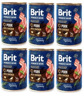 Brit Premium by Nature Pork mit Luftröhre 6x400g