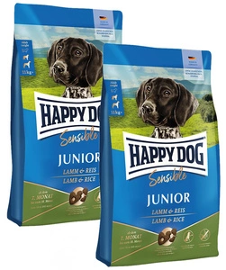 HAPPY DOG Sensible Junior, Trockenfutter, Lamm/Reis,  2 x 10 kg