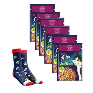 Felix Entengelee mit Spinat 26x85g Beutel + Felix Socken GRATIS