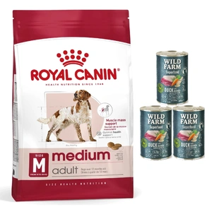 ROYAL CANIN Medium Adult 15kg + Wild Farm Superfood Duck 3x400g
