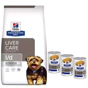 HILL'S PD Prescription Diet Canine L/d Liver Care 10kg + HILL'S PD Prescription Diet Canine L/d 3x370g