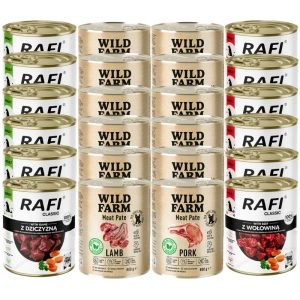 DOLINA NOTECI / WILD FARM Hundenassfutter MIX 24x800g