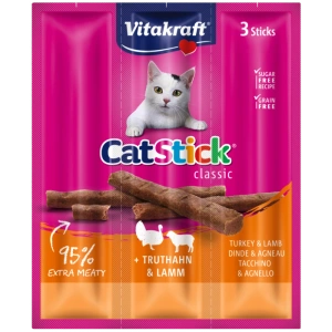 Vitakraft Cat Stick® Mini Mini Truthahn mit Lamm für eine Katze 3x18g