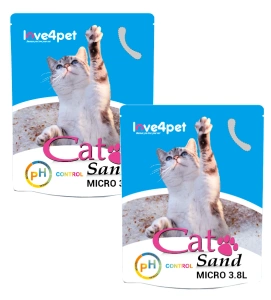 Silikon-Katzenstreu Sand Micro - PH Control 2x3.8l ( Wechselt die Farbe, um frühe Anzeichen von Krankheiten zu erkennen)