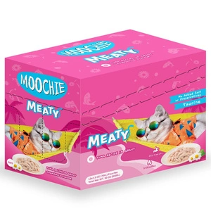 MOOCHIE Tuna In Gravy 12x70g Nassfutter für Katzen (Thunfisch und Kamille in Soße)
