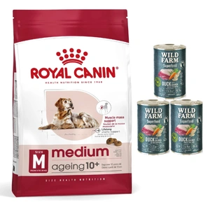 ROYAL CANIN Medium Ageing 10+ 15kg + Wild Farm Superfood Duck 3x400g