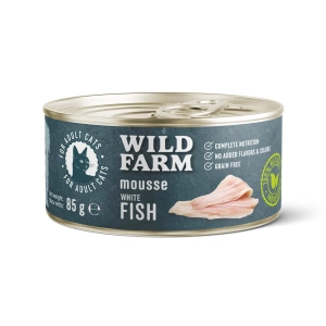 WILD FARM Mousse White Fish 80g - getreidefreie Mousse für Katzen