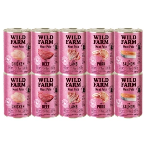 WILD FARM Pastete MIX10x400g - glutenfreies Katzenfutter