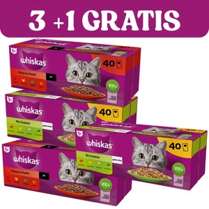 WHISKAS Adult Sachets 40x85g + 40x85g GRATIS