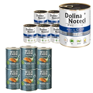 Dolina Noteci Premium Kabeljau mit Brokkoli 6x800g + WILD FARM Superfood Lachs 6x800g