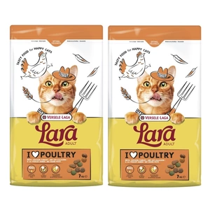 VERSELE-LAGA Lara Adult Turkey & Chicken 2x7kg - Katzenfutter für Erwachsene mit Pute und Huhn