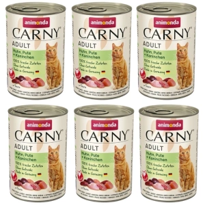 Animonda Cat Carny Adult Huhn, Pute, Kaninchen 6x400g