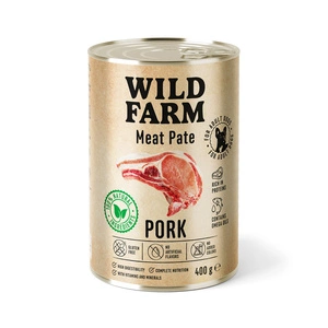 Wild Farm Pate Pork 400g glutenfreies Hundefutter