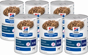 HILL'S PD Prescription Diet Canine z/d Food Sensitivities 6x370g + Deckel für 400g-Dose GRATIS!