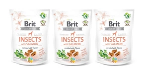 BRIT CARE Dog Crunchy Cracker Insects rich in Salmon 3x200g