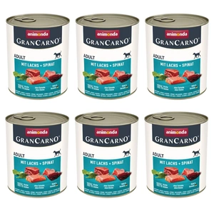ANIMONDA GranCarno Adult Dog Geschmack: Lachs + Spinat 6x800g