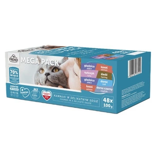 Frendi-Beutel für Katzen mit Fischgeschmack in Sauce 48x100g
