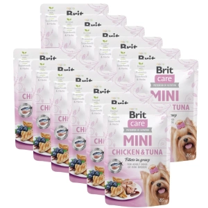 Brit Care Mini Hähnchen & Thunfischfilets in Soße 12x85g