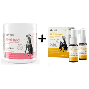 FlexiHard – Unterstützung für gesunde Gelenke und einen gesunden Bewegungsapparat bei Hunden 200g + Lab-v ADE Complex – Vitamin-A-, D- und E-Komplex als Spray für Hunde und Katzen