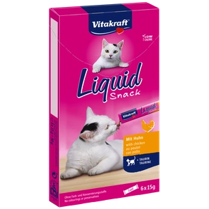 Vitakraft Liquid Snack mit Huhn + Taurin 6x15g