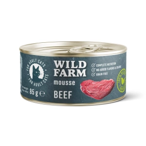 WILD FARM Mousse Rind 85g - getreidefreie Mousse für Katzen