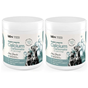 Lab-v Calciumcarbonat - Natürliche Calciumquelle für Hunde und Katzen 2x250 g