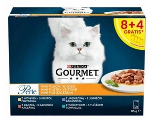 Purina Gourmet Perle kleine Filets Katzenfutter 12x85g