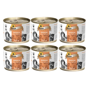 Prize Nassfutter für Hunde, Truthahn mit Gemüse, 6x200 g