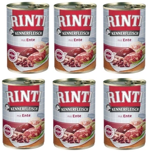 Rinti Kennerfleisch Ente Nassfutter für Hunde - Ente 6x400g