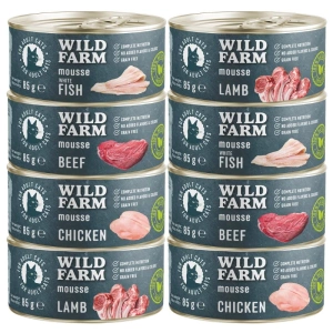 WILD FARM Mousse MIX 8x80g - getreidefreie Mousse für Katzen