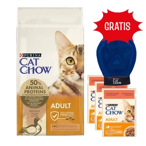 Purina Cat Chow Adult mit 15 kg Ente + PURINA Cat Chow Adult 3x85g
