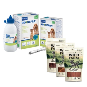 Virbac Pronefra 60ml + WILD FARM MIX 3x80g Hundeleckerli