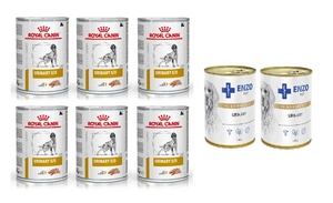 ROYAL CANIN Urinary S/O 6x410g + ENZO VET Urinary bei Harnwegserkrankungen mit Huhn für Hunde 2x400g