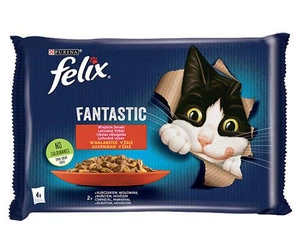 FELIX Countryside Flavours in Götterspeise mit Rind und Huhn 4x85g